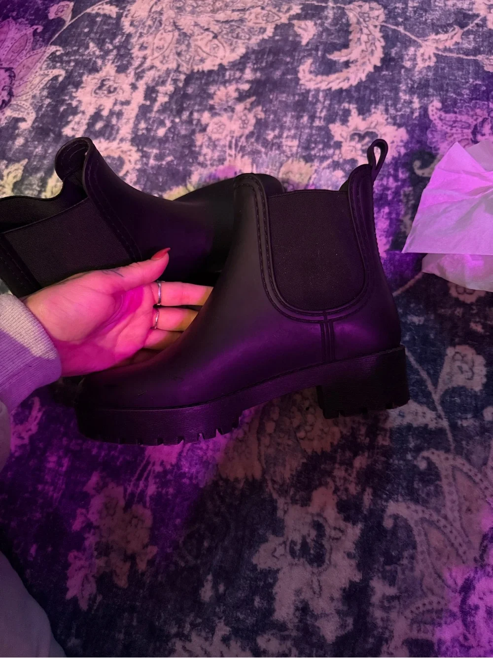 Jeffrey Campbell “cloudy” short rain booties